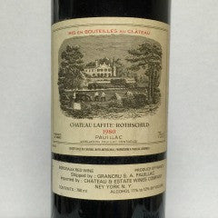 1980 Domaines Barons de Rothschild Chateau Lafite Rothschild, Pauillac, France (750ml)