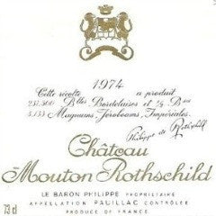 1974 Baron Philippe de Rothschild Chateau Mouton Rothschild, Pauillac, France (750ml)